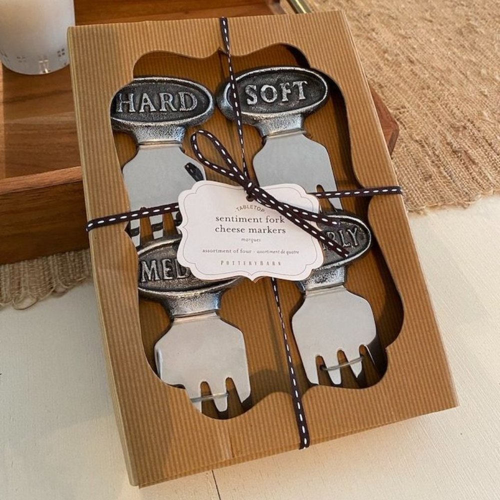 Pottery Barn Sentiment Fork Cheese Markers
